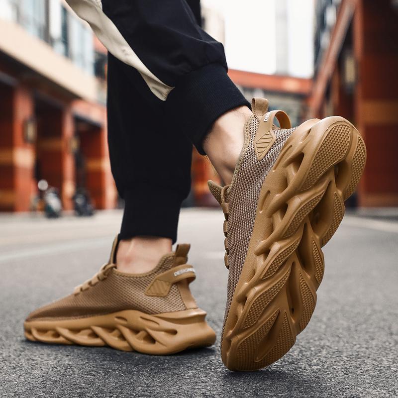 Fashion Hot Men Casual Sport Shoes Breathable Lightweight Sneakers Outdoor Mesh Black Running Shoes Athletic Jogging Tenis Walking Shoes