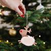 Christmas Wooden Deer Decorations Wooden Deer Decorations With Red Lamb Fabulous Hand Made Red Lamb Decorative Deer Ornament For