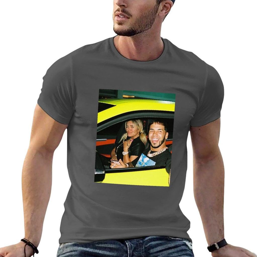 Anuel AA Karol G TShirt men t shirt cotton 100 t shirts for man cotton funny TShirt