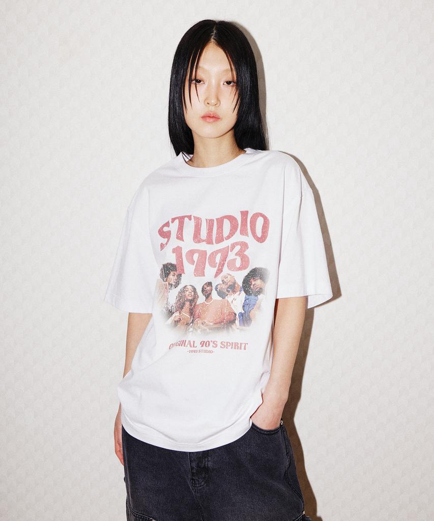 1993STUDIO Wave Studio Graphic T-Shirt_White