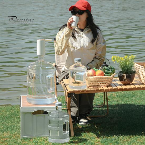 Twist Off Cap Container Plastic Water Jug with Handle And Leakproof Cap, Reusable Durable Portable Drinking Bottle, Transparent Storage for