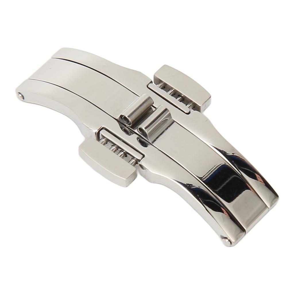 Double Button Watch Deployment Clasp Stainless Steel Strap Clasp Replacement Accessory 5 X 21