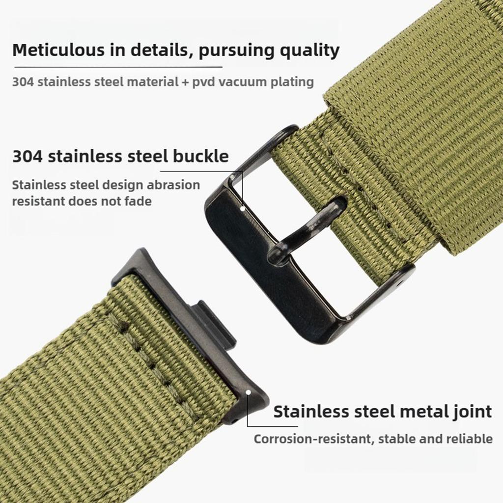 For Xiaomi Redmi Watch 6 / 5 / 4 / Smart Band 9 Pro / 8 Pro Woven Nylon Watch Band Pin Buckle Strap