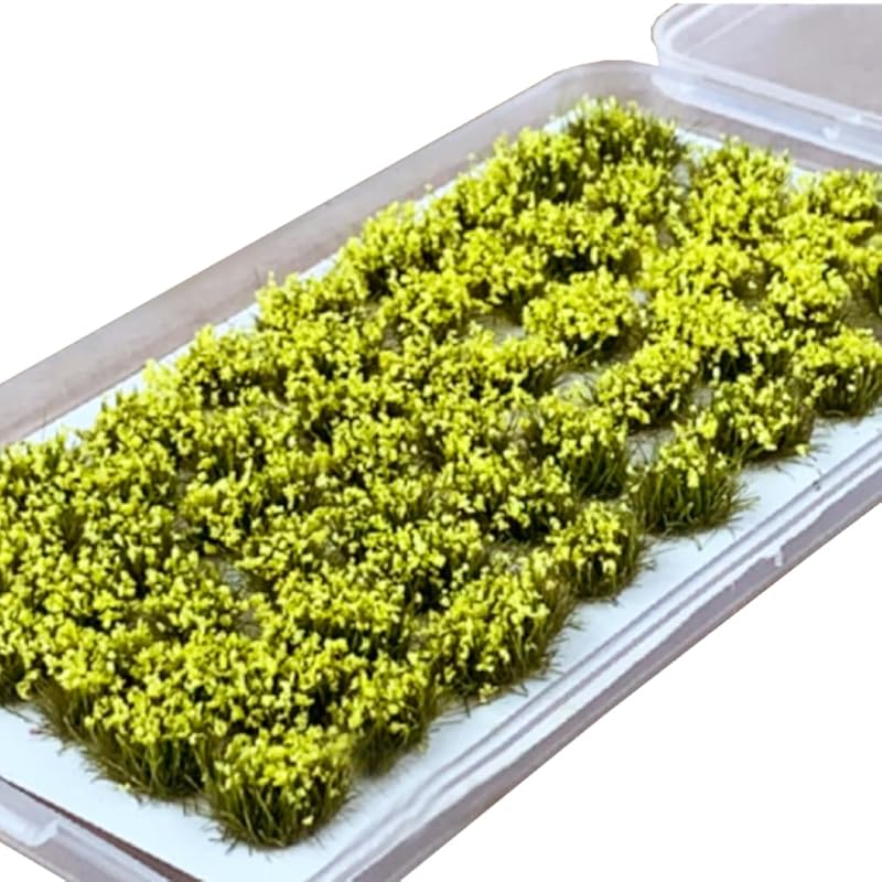 

diorama flower flowers flower garden 50 shares set yellow yellow model railway production miniature figure DIY green grass with flowers grassy area