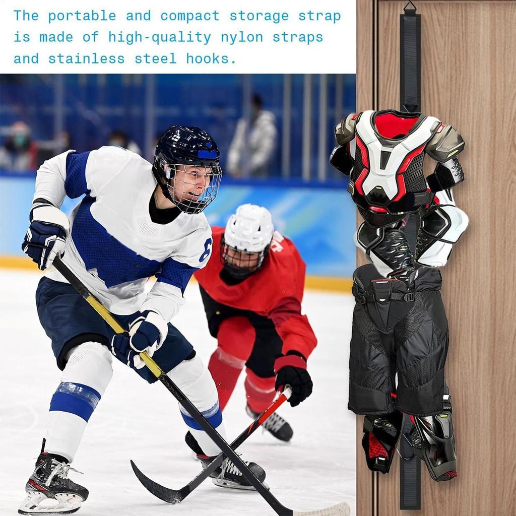 Hockey Drying Rack Portable Multipurpose Adjustable Hanger with 5 Hooks Hockey Gear Keeper for Training Players Sports Pants