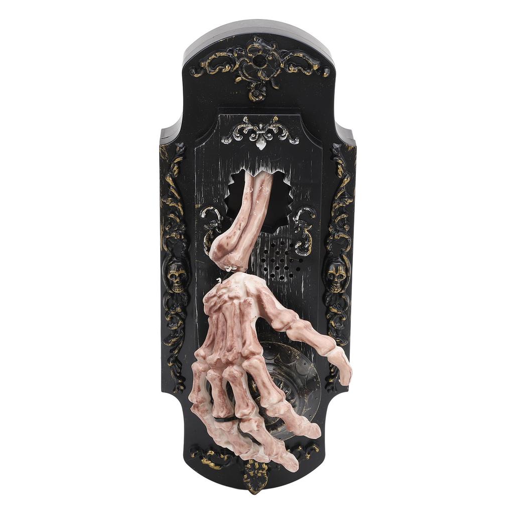 Halloween Doorbell Flashing Red Light Creepy Sound White Smoke Touch Sensitive Skeleton Hand Door