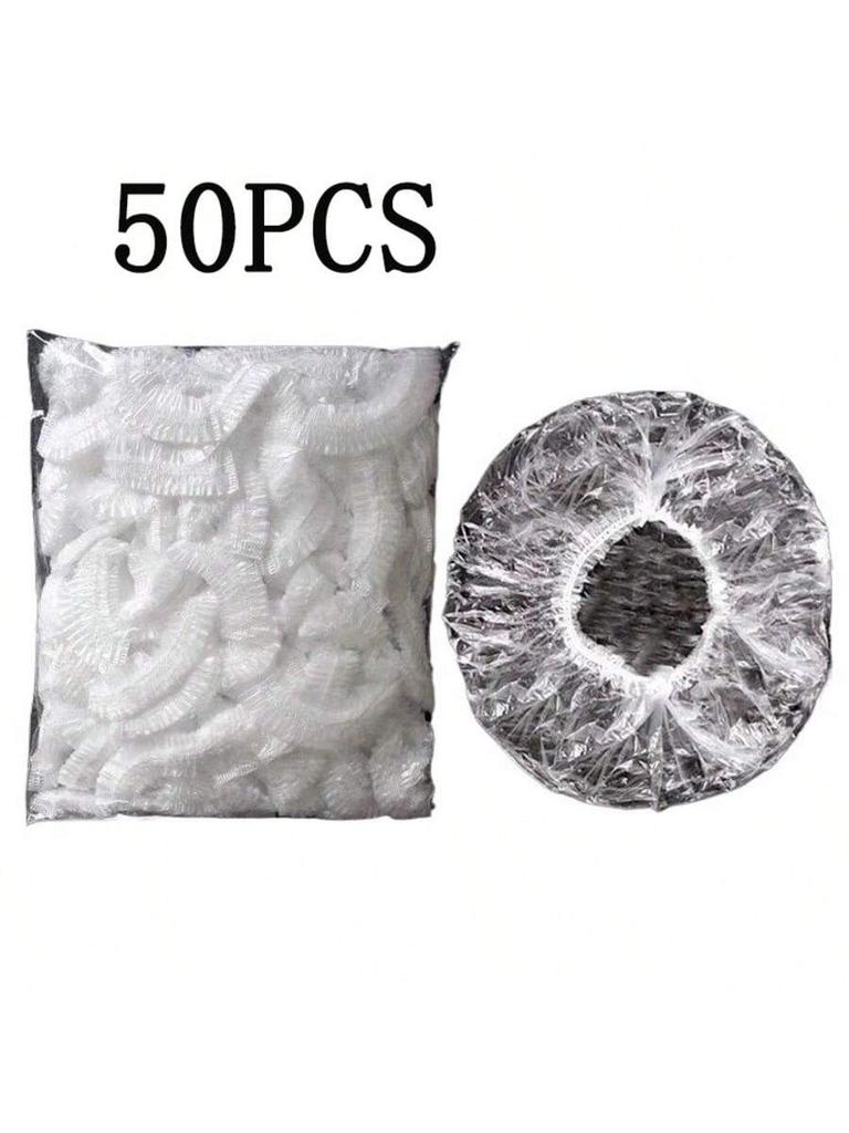 Disposable Shower Cap,Head Cover,Elastic Mouth Strip Shape,Plastic,Thick PE,Hair Salon,Hair Dye,Hair Salon,Hotel,Shower Use