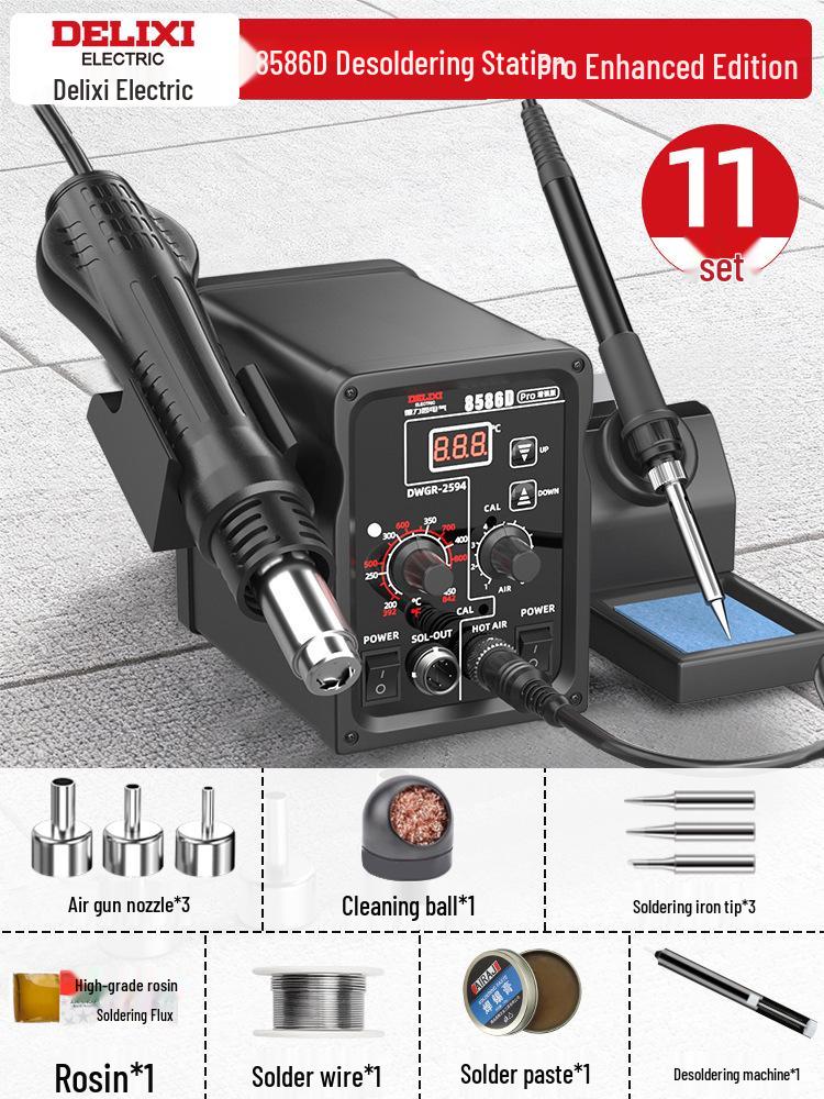 Delixi Electric 3-in-1 Soldering & Desoldering Station for Mobile Phone Repair