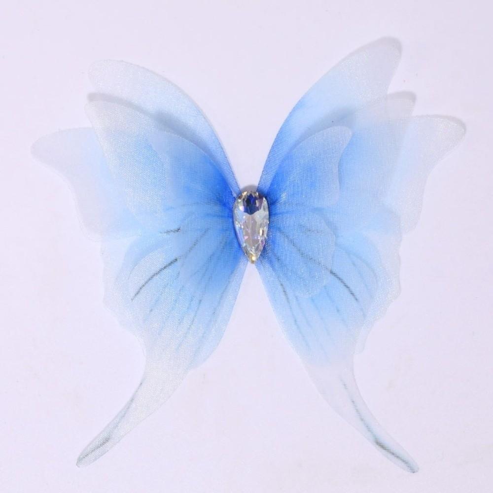 Four-Layer Organza Fabric Butterfly Gradient Color 3D Butterfly Decorations Butterfly Appliques