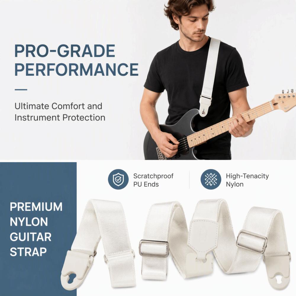 50mm(1.97in)Width Guitar Strap Silicone Buckle Heavy Duty Guitar Strap For Guitar