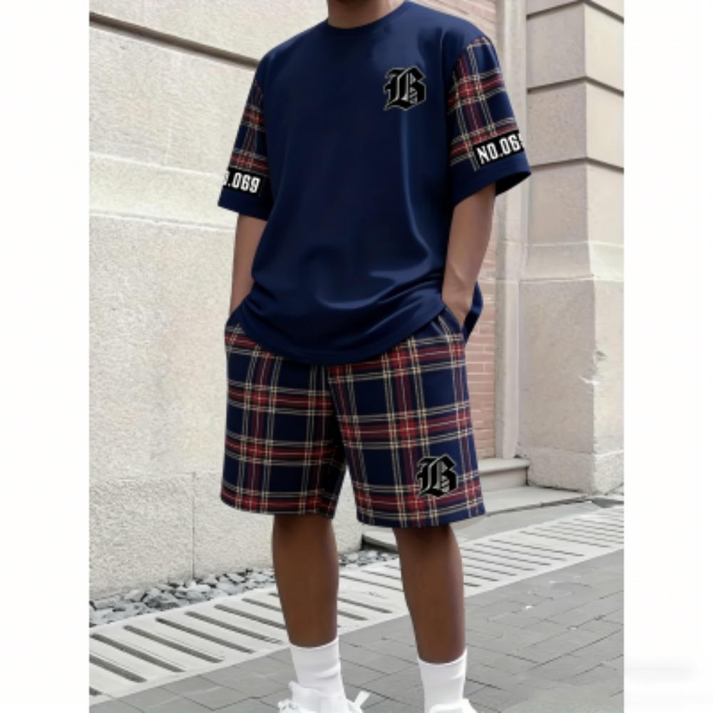 Summer Fashion Men s and Women s Casual Short Sleeved Shorts Set 3D Printed Outdoor Street Top Shorts Casual Two-piece Set XXS