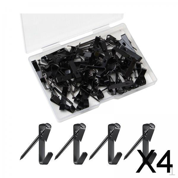 4x 100 Pieces Picture Frame Hooks Pin Hangers Thumb Tacks Bulletin Board Metal