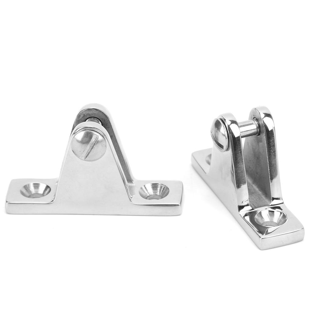 2pcs Bimini Top 90 Degrees  Deck Hinge 316 Stainless Steel Heavy Duty Marine Boat Deck Hinge Mount