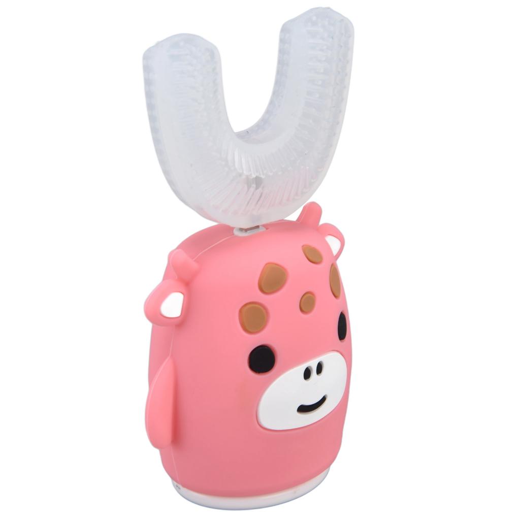 Kinder U-förmige Zahnbürste Rosa Cartoon Elektrische 360 grad Zahn Rush Ganze Mund Zähne Reinigung