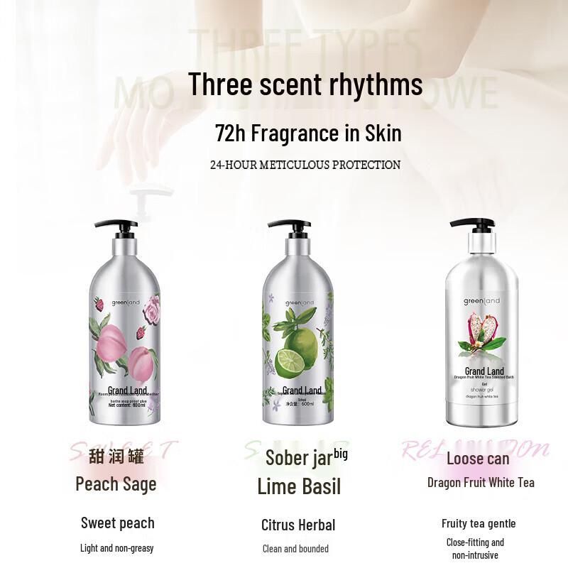 Grande Terre Peach & Sage Scented Shower Gel