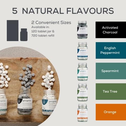 GEORGANIC Mouthwash Tablets (Orange), 180 Tablets, Oral Care, Mouthwash