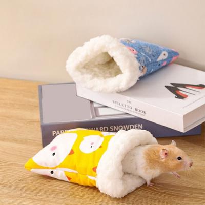 Chicken/Owl Pocket Hamster Cotton Nest Cute Warm Hamster Bed Pocket Pet Carriers Bag  Winter