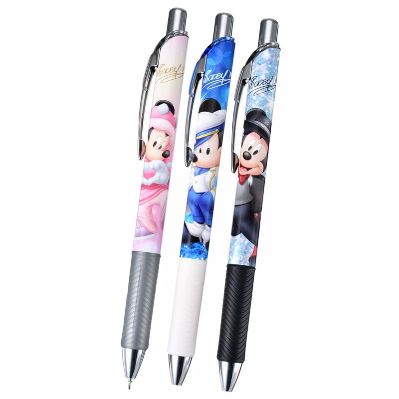 Disney Mickey EnerGel 0.5 Gel Ink Ballpoint Pen Set ( HAPPY BIRTHDAY MICKEY ) Japan NEW Disney Store