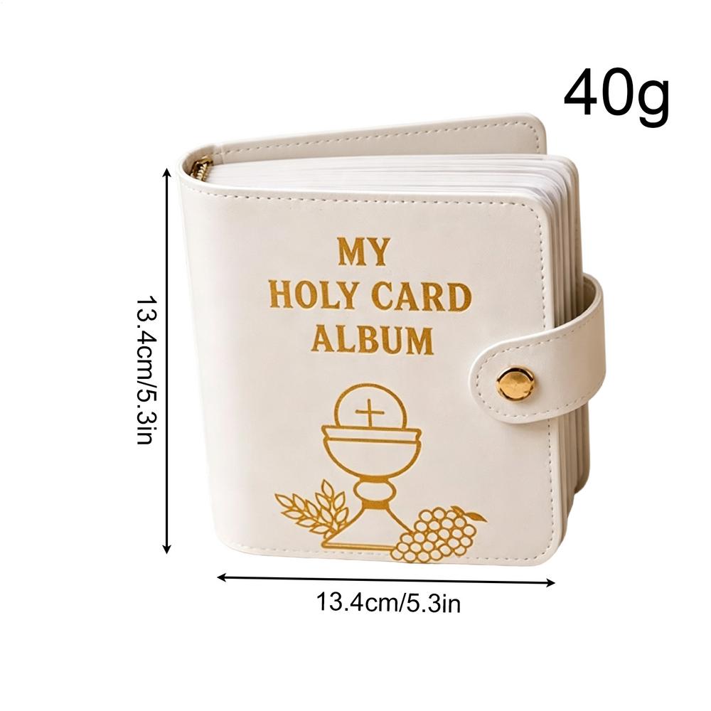 Holy Card Holder with 20 Sleeves Portable Carrying Case Booklet Holy Card Holder Book Organizer Case for Church Personal Prayer