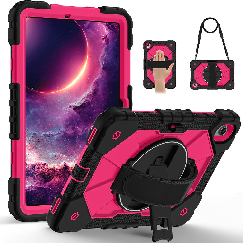 Hybrid Case for Samsung Galaxy Tab S11 2025 11.0 Inch SM-X730 SM-X736B 360 Rotating Stand Heavy Duty Cover with Shoulder Strap