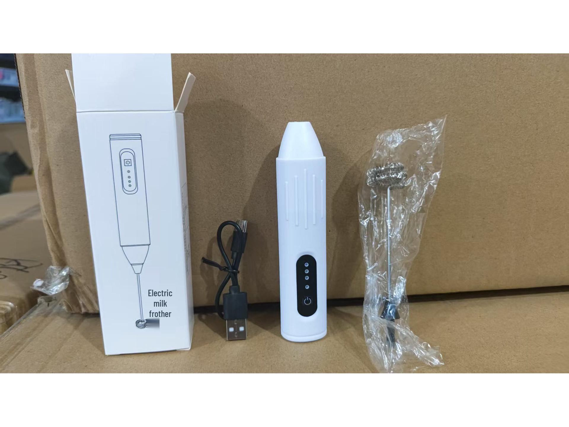 

Electric Milk Frother & Blender: In-Stock Egg Beater & Coffee Foamer. Type-C Charging Port