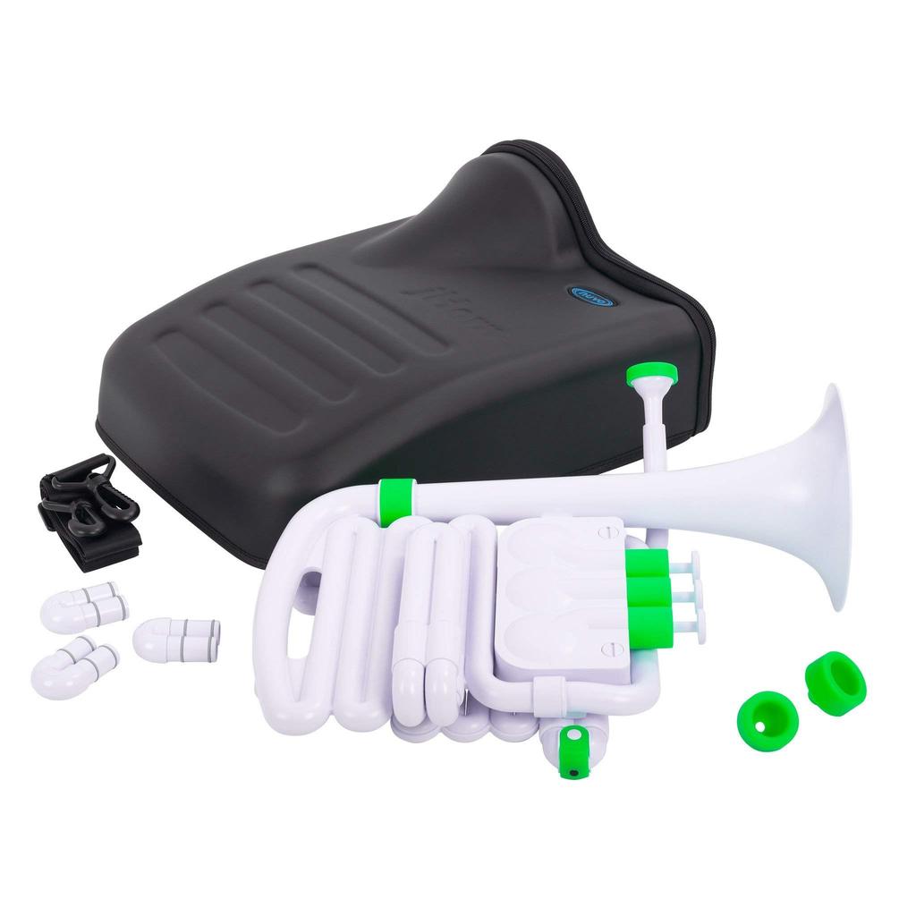 NUVO Plastic Wind Instrument jHorn N610JHWGN with a dedicated Bb/C White/Green [Comes semi-hard case] [ ]