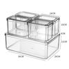 Trainsparent Food Storage Box Rectangular Snack Organizer Fresh Keeping Fridge Container Bin