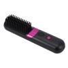 Cordless Hair Straightener Brush Portable Quick Heating Ionic Hot Brush Hair Straightener Black