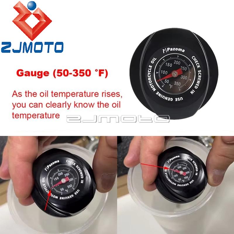 Motorcycle Dipstick Oil Temperature Gauge For Harley Touring Road Glide ST CVO FLTRX Street Glide FLHX 2024 FLHXSE FLTRXSE 23-24