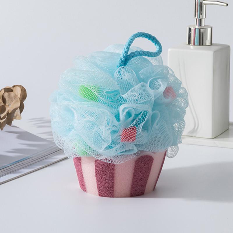 

Большая сетчатая губка для купания в форме цветка, милый торт, скрабирующая пена, цветок для купания, супермягкая сетчатая щетка для очищения тела