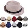 Stroh Trilby Sonnenhut Herren Damen Damen Sommer Panama Designer Fedora Strandhut