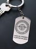 Stainless Steel Keyring and Necklace Set, Men's Gift, Engraved Badge
