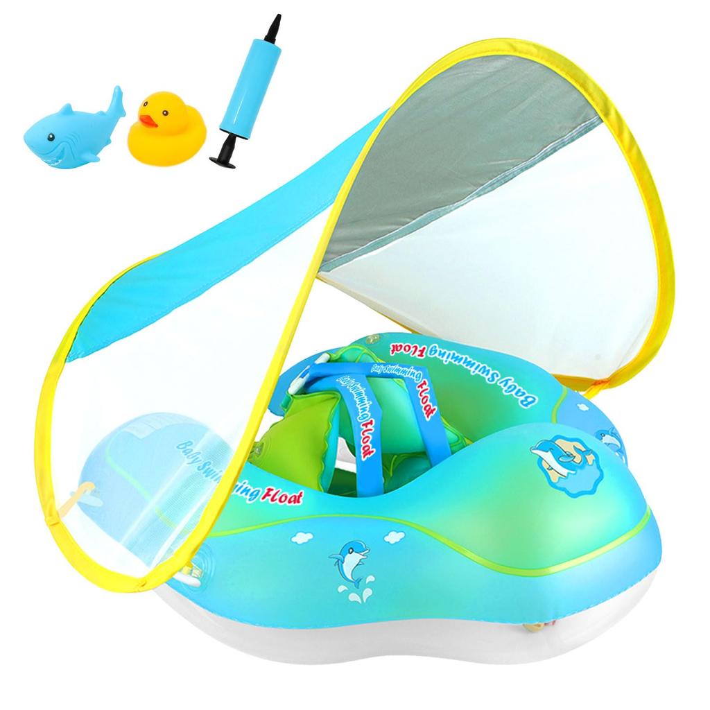 MILASIC Float with Sunshade for Float with Water Swimming Educational Pump Buckle Kids Sunshade Shade Included Kids, Babies, Roof, Sunshade, Swimming,