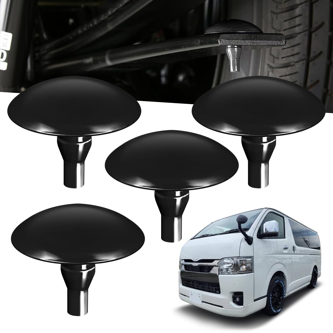 

LUTU Height Down Supporter, For use with TRH/KDH200 Series, Rear Helper Leaf Bumper, Eyes