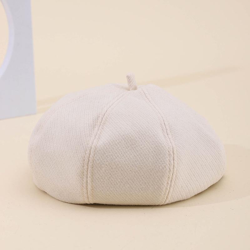Autumn Winter Women'S Beret Hat Solid Color Korean Style Painter Cap Fashion Casual All-Match Headwear Accessories New