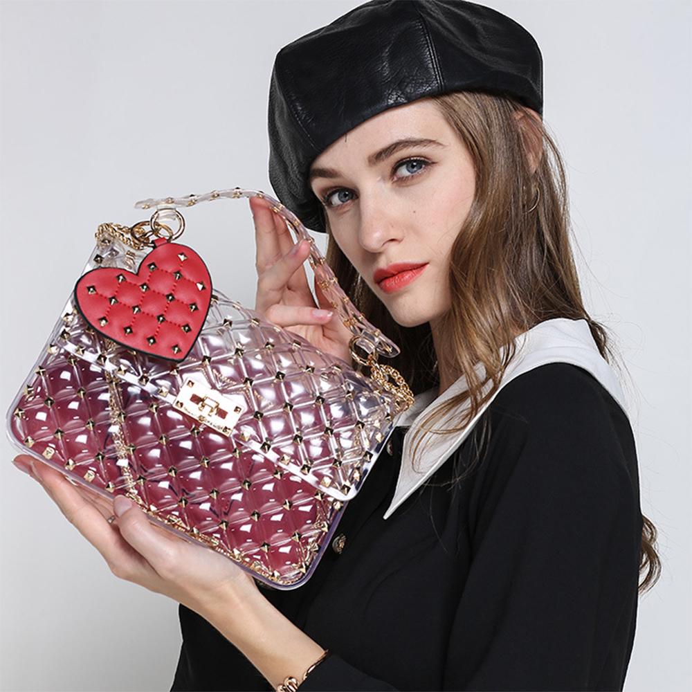 transparent leather bag