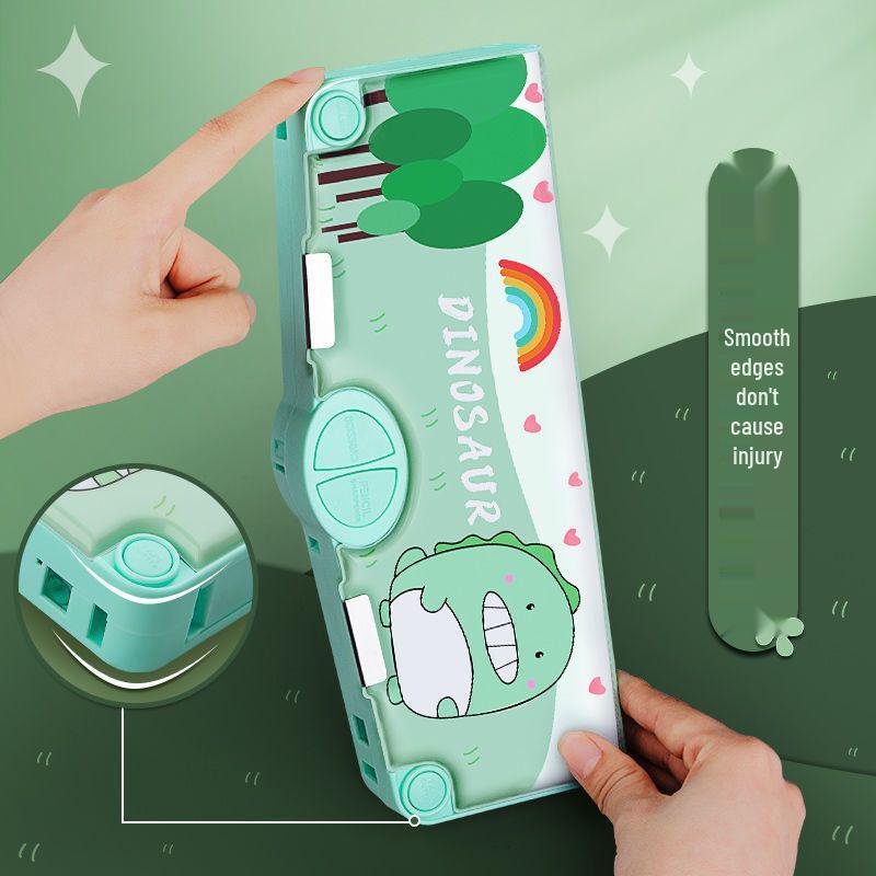 Πολυλειτουργική Κασετίνα για Μαθητές: Μηχανισμός με Κουμπί, Μοντέρνος Σχεδιασμός, Υψηλής Αξίας, Δημοφιλής τόσο σε Αγόρια όσο και σε Κορίτσια.