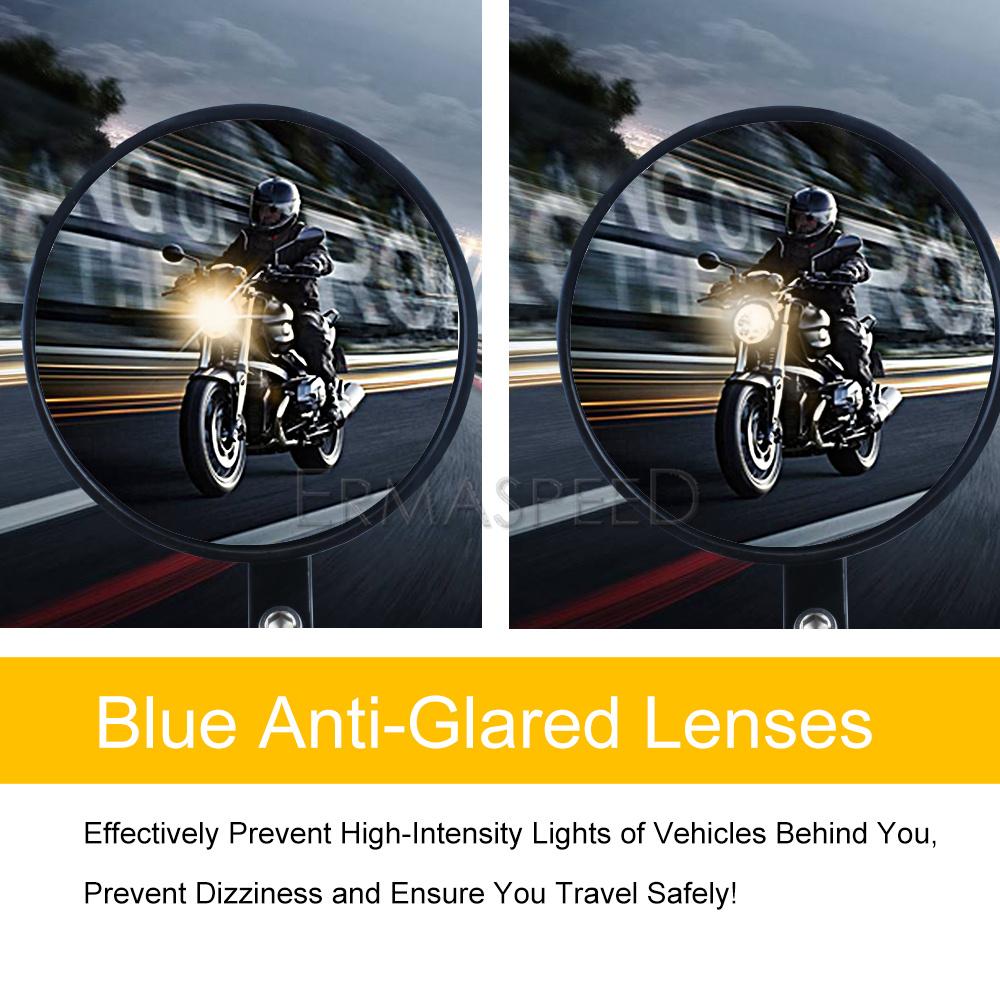 Hliníkový 7/8" 22mm konec motocyklové tyče zpětná zrcátka otočná o 360° konec rukojeti zadní strana