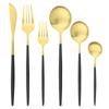 6Pcs/Set Colorful Dinnerware Cutlery Set Matte Knife Dessert Fork Spoons Flatware Silverware Stainless Steel Party Tableware Set