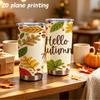 Car Tumbler 591ml Autumn Maple Leaf Elements Straw Cup Tumbler With Lid Hot Cold Cup Insulated Travel Cup Straight Tumbler