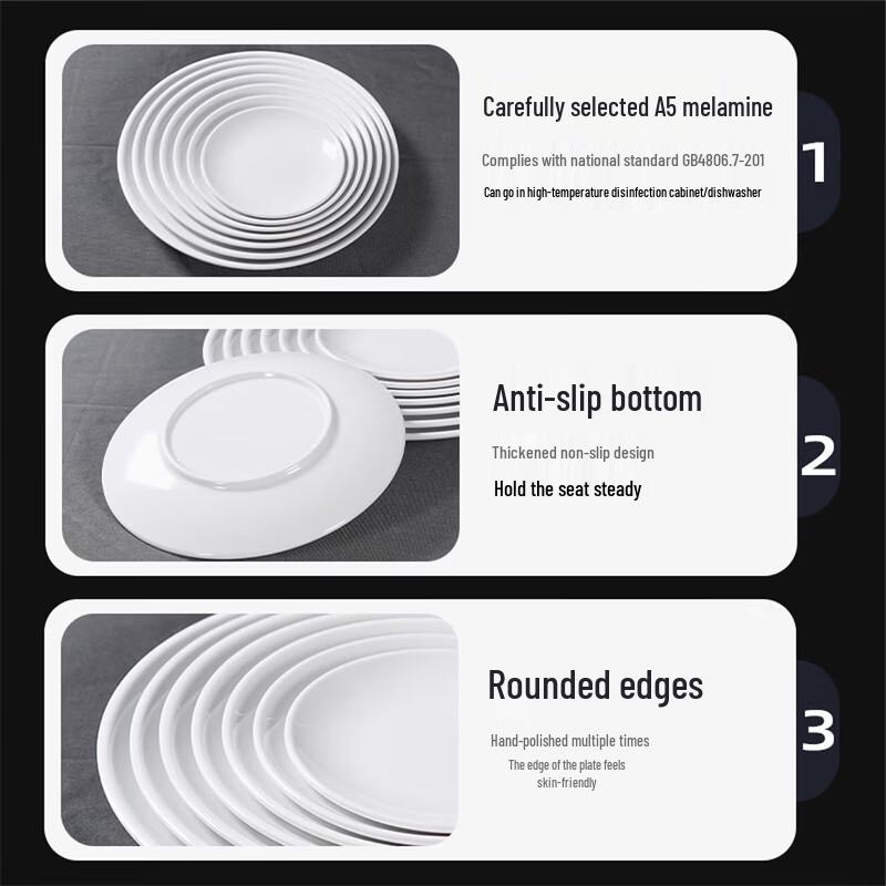 Melamine Round Buffet Plate