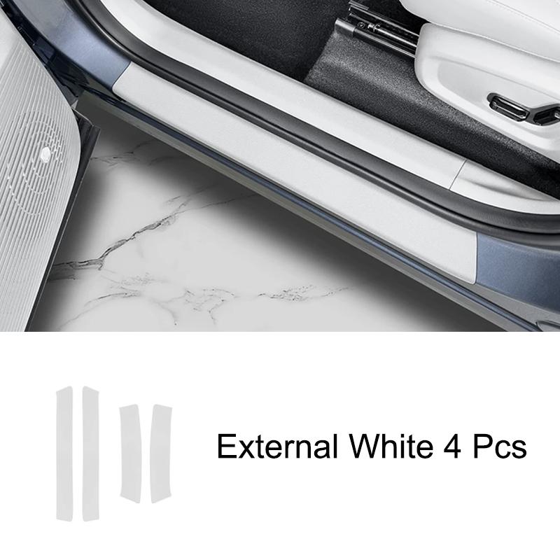 For Geely Galaxy E5 2024 2025 Car Door Threshold Strip Ide Outside Leather Decorative Protective Sticker Accessories
