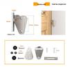 Jundingying Stainless Steel Fan-Shaped Sliding Door Latch
