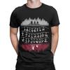 Stranger Alphabet Lights Cotton T Shirt For Men Summer  Vintage T Shirts O Neck Hippie Tees Big Size Cheap Tops