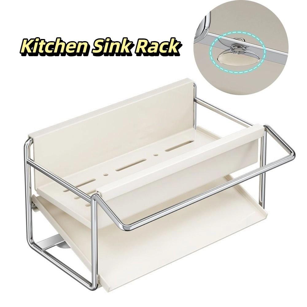 Self Drain Sponge Holder Auto Drain Tray Storage Rack Dishcloth Drain Rack  Home Organization