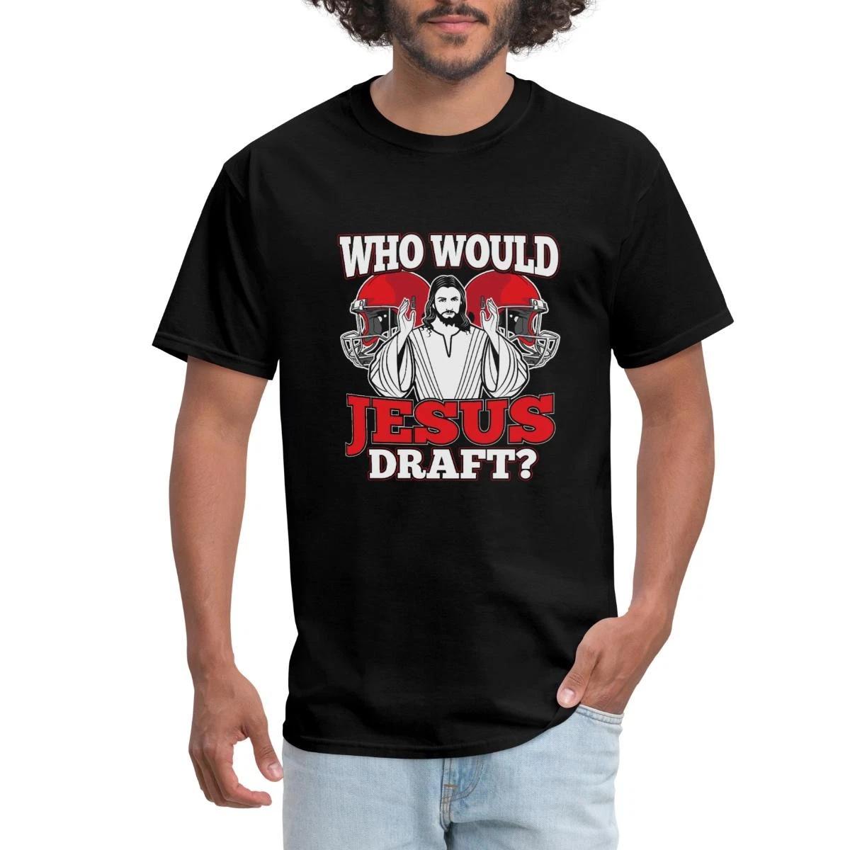 Fantasy Football Who Would Jesus Draft Men s T-Shirt XS