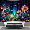 VIKAMA Fantasy Forest Mushroom Colorful Butterfly Tapestry Bedroom Bedhead Atmosphere Tapestry Bar Party Background Wall Decor