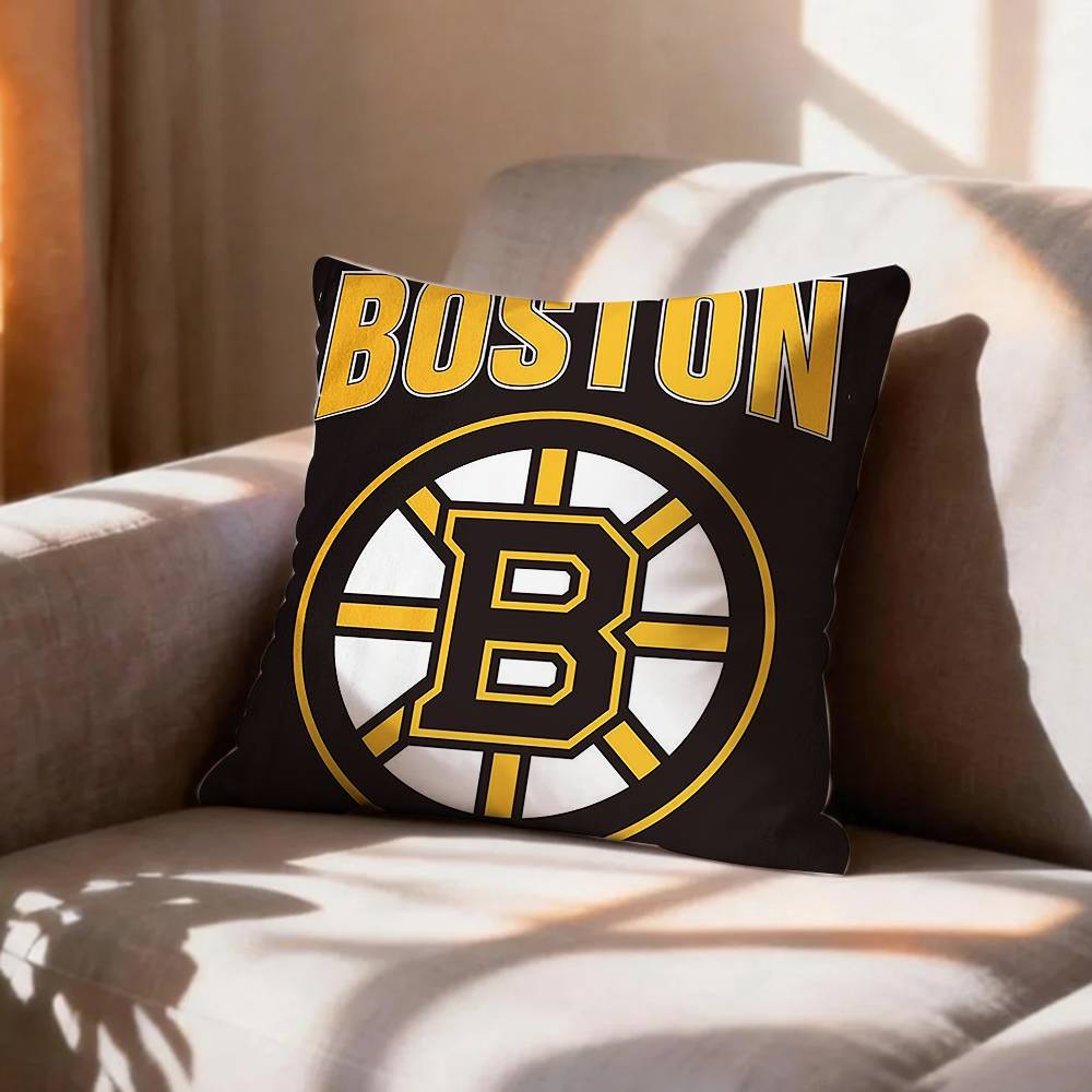 cool BBostonBBruins Pillow Case Pattern Printed Pillowcase For Living Room Sofa Cushion Cover