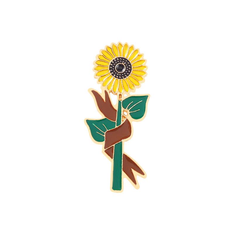 

Elegant Sunflower Brooch Pin For Graduation Gifts And Floral Decoration Alloy In