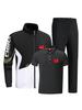 Unisex Customized Spring & Autumn Team Sportswear Set: Stand-up Collar Cardigan & Running Training Uniform, Three-Piece Set